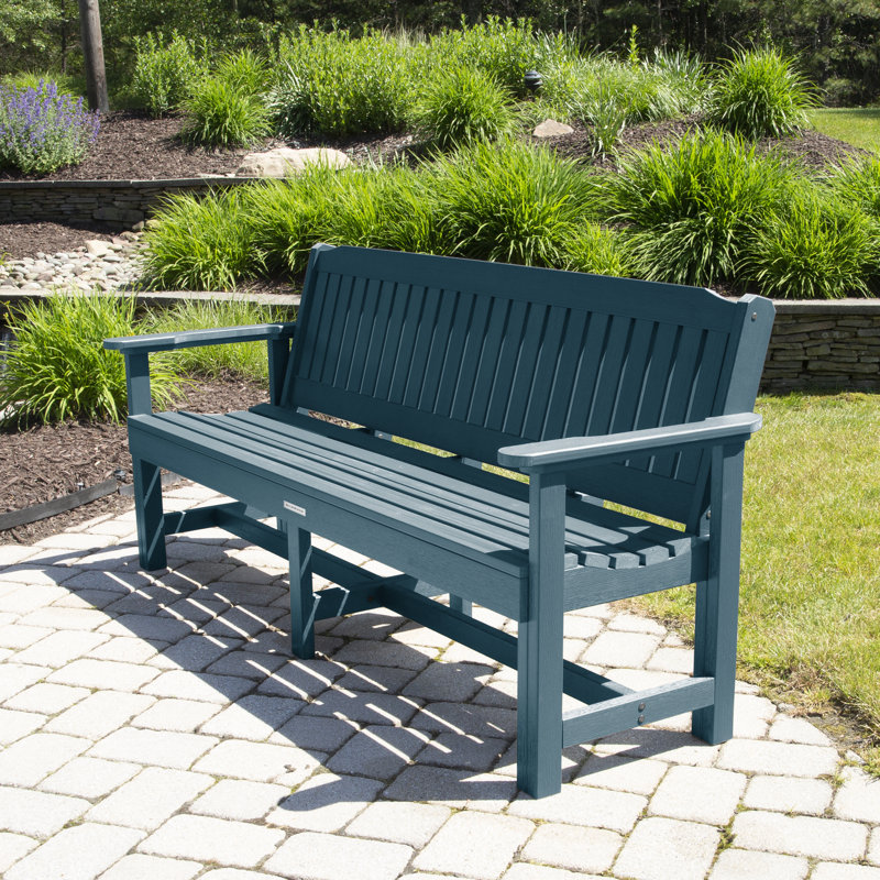 Lunz Outdoor Bench, Nantucket Blue
