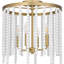 Dalesia 4-Light Aged Brass Semi-Flush Mount Light