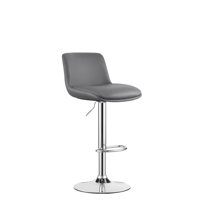 Tabouret pivotant à hauteur réglable Akinori, Gris foncé, 1