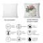 Rectangle, roses roses et fleurs blanches sur un gâteau - coussin décoratif traditionnel