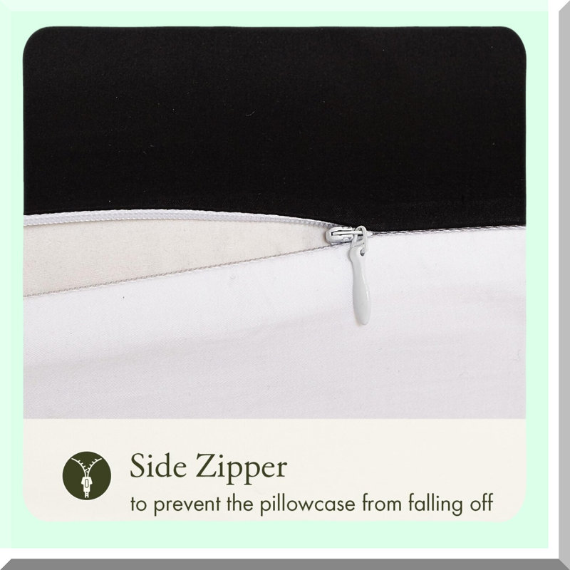 Silk Haircare Pillowcase - Underside, Standard Size 20x26 Inch, Black, 19 Momme - Luxurious Hair Protection and Comfort - 1pc