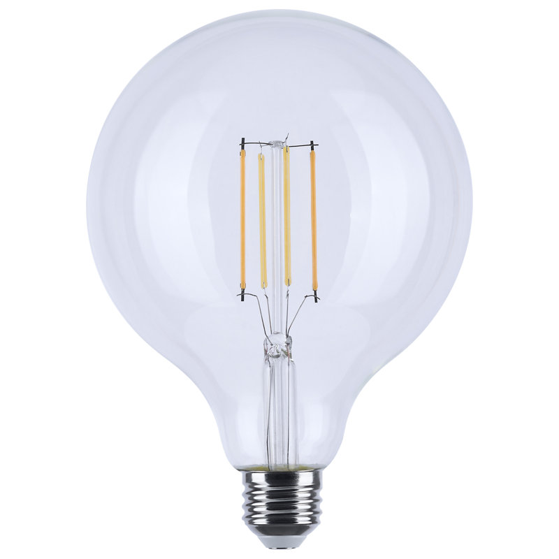 8 Watt LED G40 3000K-2000K Warm Dimming Medium Base Clear Finish, Clear