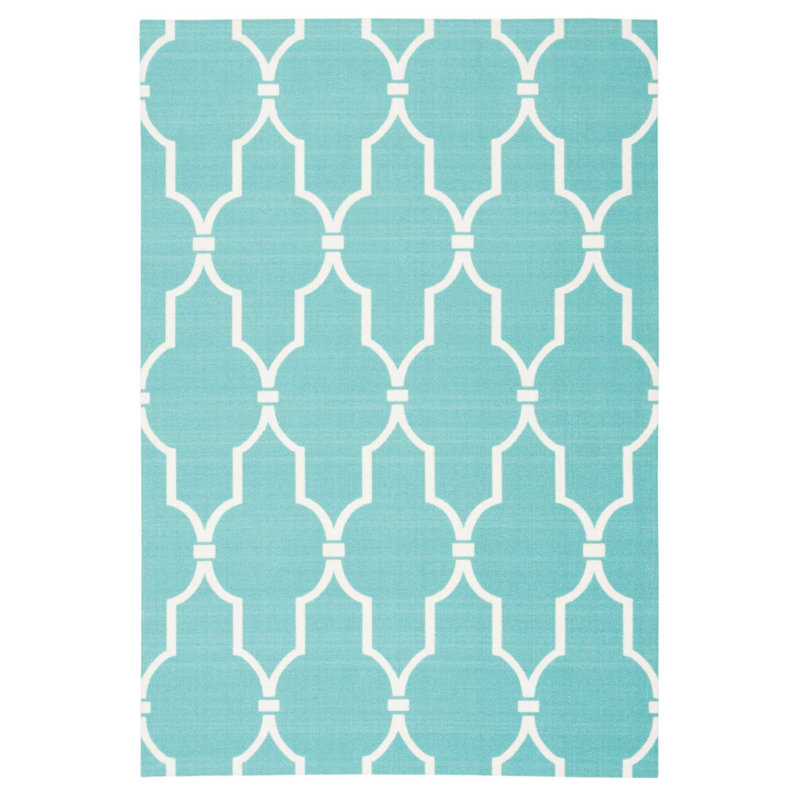 Tapis turquoise Dian, Rectangle 5 pi 3 po x 7 pi 5 po