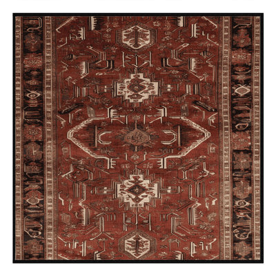 Tapis brun lavable à la machine
