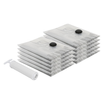 Harbour Housewares Vacuum Storage Bags with Hand Pump - Large (60 x 80cm) - Set of 10