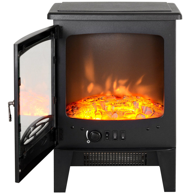 Christiansen Belfry Heating 39cm W Black Electric Fireplace