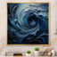 «Blue and White Emotion Spiral 1», art mural abstrait