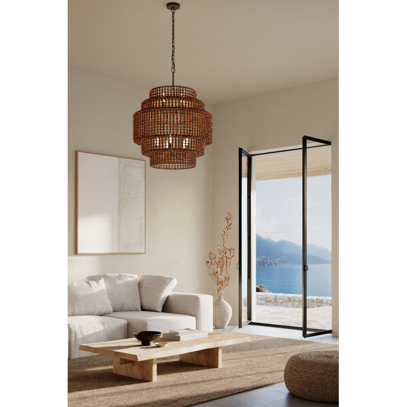 Luminaire suspendu 9 lumières 30 "Beaudeau Beaune