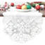 Chemin de table des Fêtes de Noël, renne brodé et forêt-425084710
