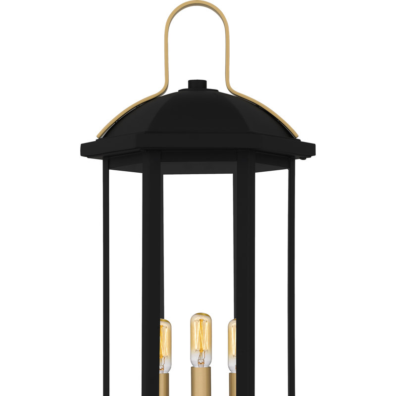 Ingetrud 3-Light Matte Black Outdoor Post Lantern