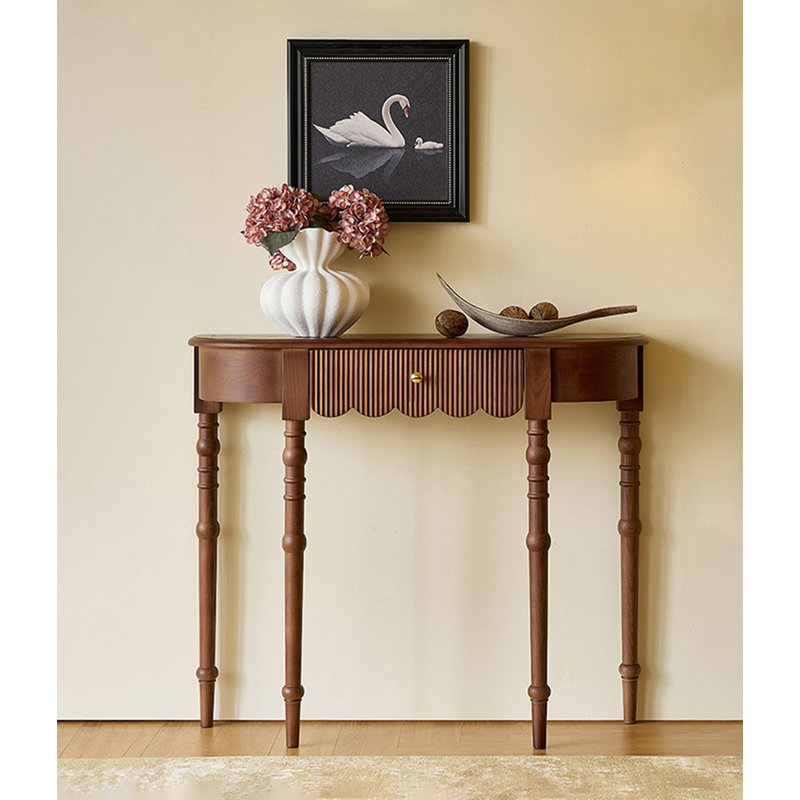 Console en bois massif rétro Vintage American