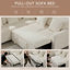 Canapé-lit modulaire coulissant 117 * 90 po avec panneau de table rabattable, lampe de lecture, ports de charge, repose-pieds de rangement, conception capitonnée, 6 coussins, combinaison surdimensionnée et libre, chenille, 2 couleurs-1656612029