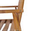 Chaise de salle à manger d'extérieur en bois d'acacia, ensemble de 2
