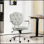 Joli fauteuil de bureau personnel avec tissu touffeté velouté, pivotant et réglable pour plus de confort