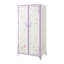 Garde-robe en cuir synthétique blanc et clair mauve