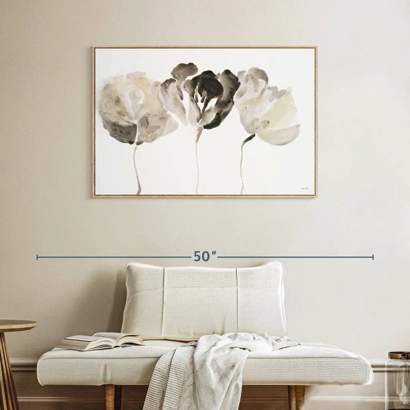Trio en lumière, Cadre flottant en bois naturel, 40 po x 27 po