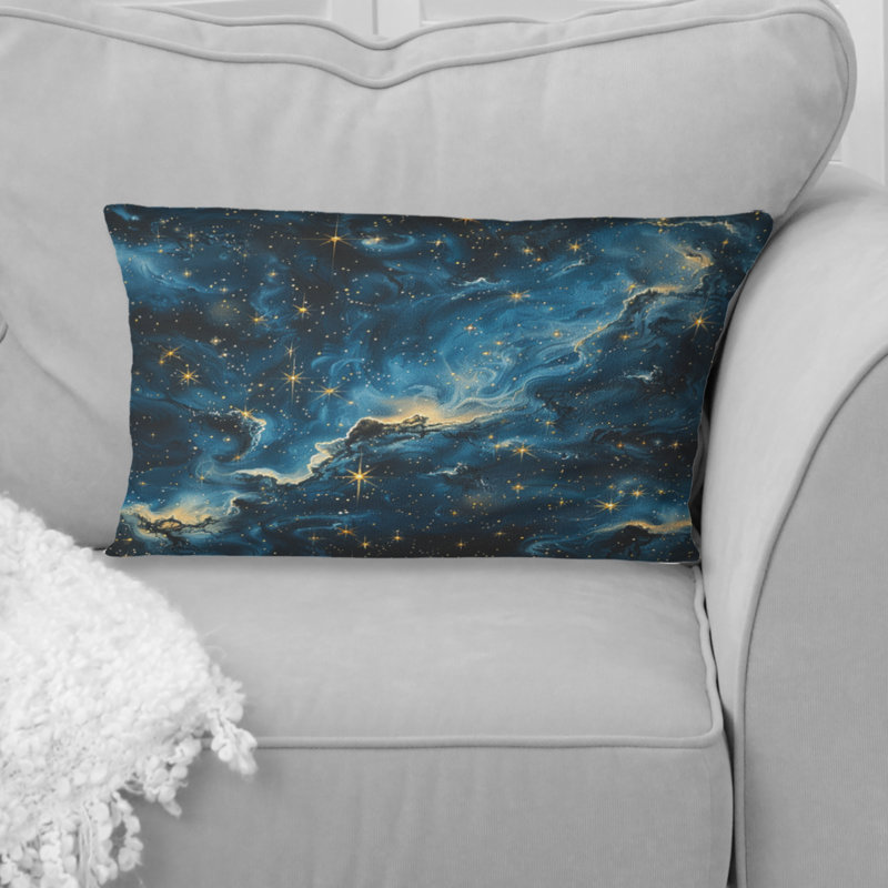 Coussin lombaire en marbre Blue Gold Space III