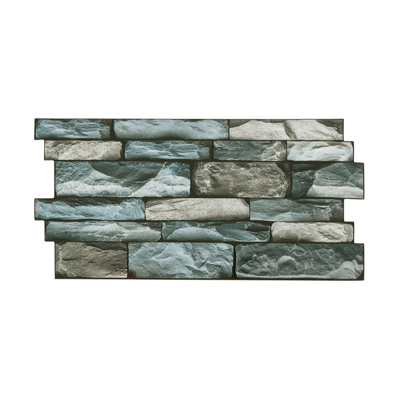 20Pcs Self-Adhesive Wall Tile Stickers, Blue/Grey
