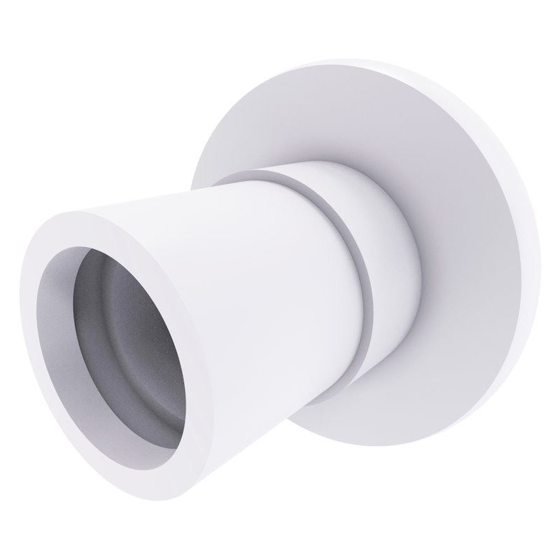 Écusson de rideau de douche Goble, Blanc mat