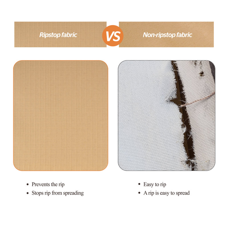 Beige Waterproof Rectangular Outdoor Furniture Cover with Drawstring