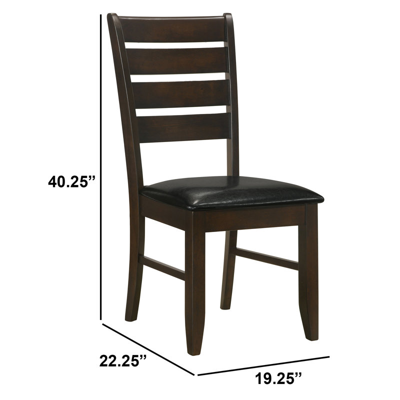 Chaise d'appoint en bois brun cappuccino, ensemble de 2