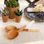 Ensemble de 2 panneaux à salade en bois olive statuette est sculptée Evelina