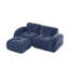 Canapé en forme de L sans os, tissu de velours doux, conception capitonnée, éponge haute densité 32D, aucun assemblage requis, conception ergonomique du bas, conception antidérapante, repose-pieds mobile pour les chambres à coucher, bleu-530829850