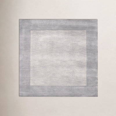 Dolma Charcoal Gray Hand-Woven Wool Rug