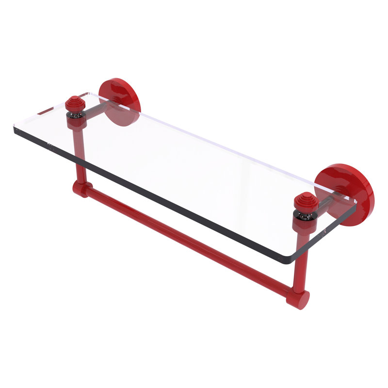 Tablette flottante avec barre à serviettes Southbeach, H 5 po x l 16 po x P 5 po, Rouge pompier