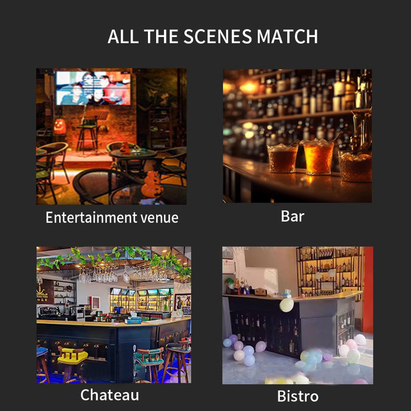 Stylish Style Cloutier – Classic Multi-Use for Bars Lounges Pubs and Entertainment Venues, Black/Natural Wood