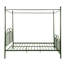 Structure de lit à baldaquin en métal pour grand lit avec structure en fer robuste et sans sommier tapissier, pour une élégance et un confort intemporels.-2086815221