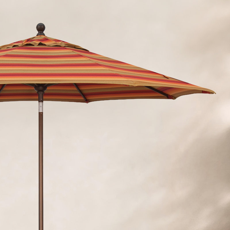 Canela 108'' Market Olefin Umbrella, Bronze, Astoria Sunset Sunbrella®