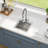 15" L x 15" W Drop-in Workstation Bar Sink 16 Gauge Stainless Steel Kitchen Sink Topmount Bar Sink