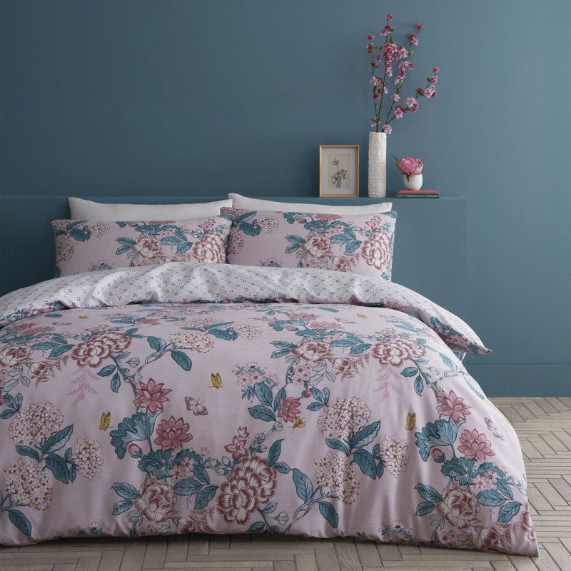 Peony Gardens Duvet Cover Set, 220 x 230cm Duvet Cover + 2 Standard Pillowcases