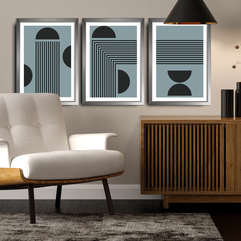 Elegant Decorative Framed MDF Painting Set (3 Pieces), 15.0 x 21.0 inches Each | 100% MDF with 0.1-inch Thickness, Wooden Frame with 0.8-inch Thickness | Perfect for Living Room & Office Décor, Stylish & Modern Design