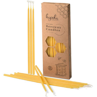 Hyoola, bougies de cire d'abeille entièrement faites à la main - parfumées