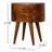 Chestnut Rounded Bedside Table