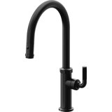 Descanso Kitchen Pull-Down Kitchen Faucet with Button Sprayer - High Arc Spout