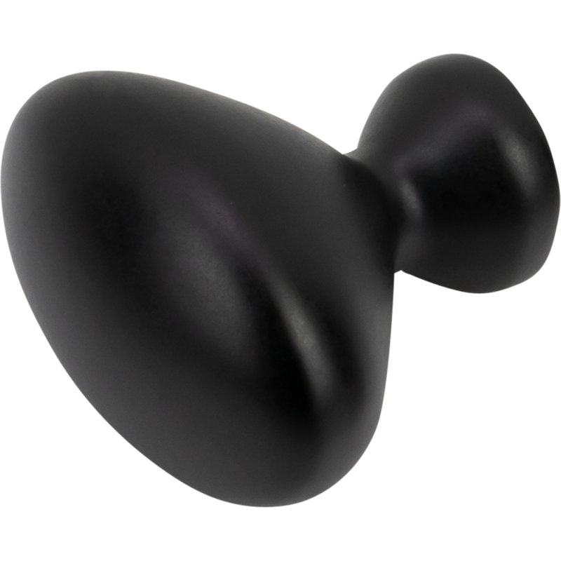 1 1/4" Length Oval Knob Multipack, Matte Black