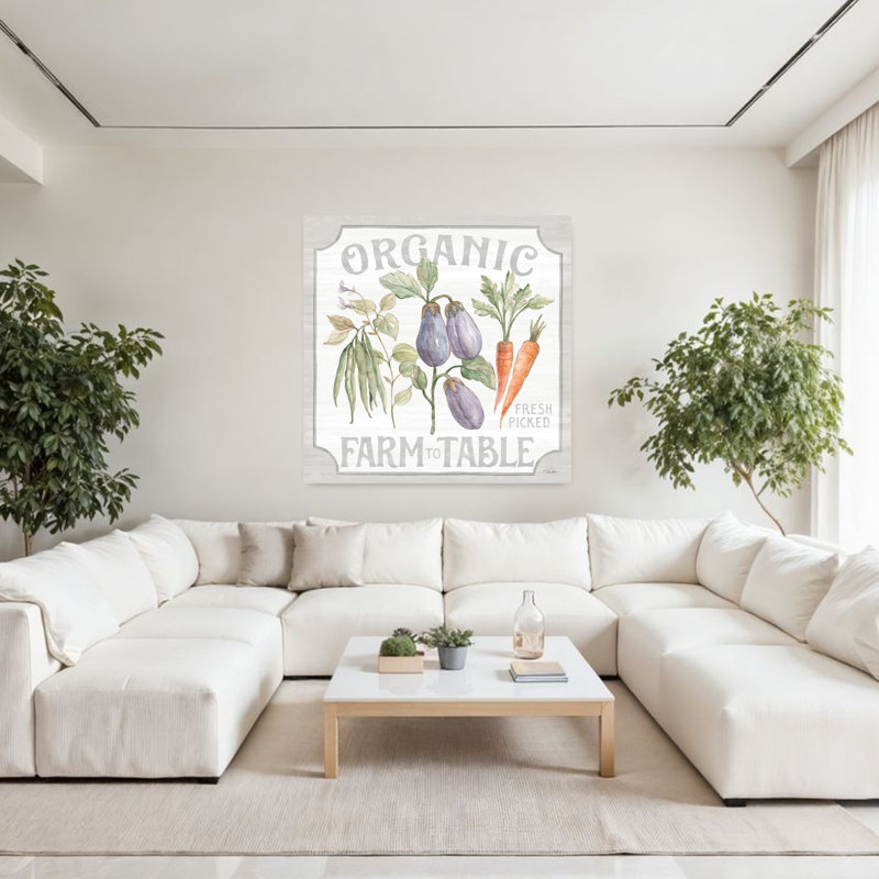 «Farm Fresh V», paysage abstrait, art mural, H 48 po x l 48 po