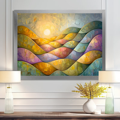 Minimal Peaks of Nature Abstract Landscape IV - Art mural abstrait minimaliste