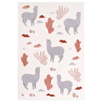 Clowers Tufted Pink/Grey Rug