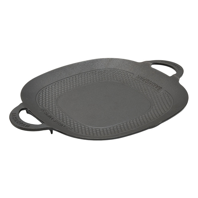Cast Iron Grill Pan with Flat Center