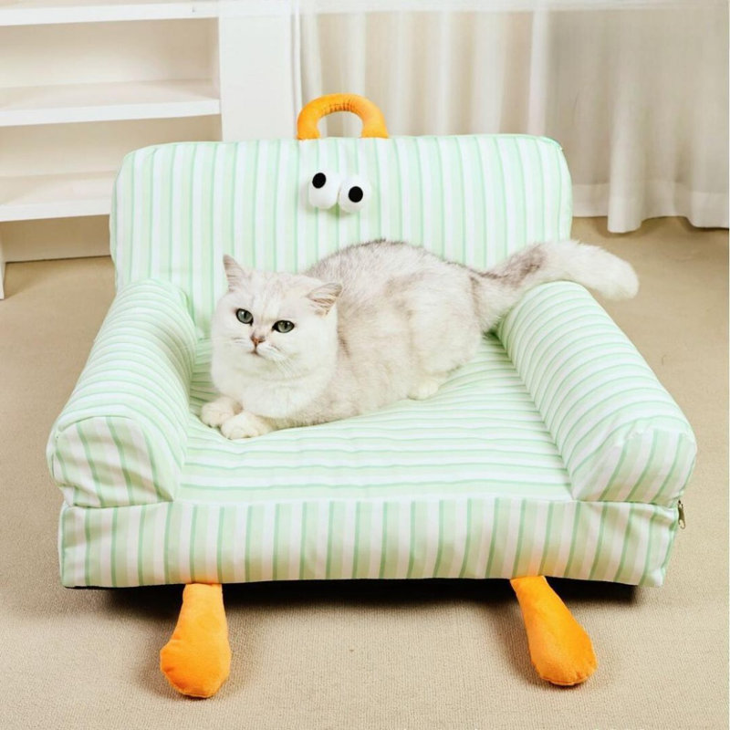 Canapé-lit nid de chat, Grande taille: L 19,69 po x l 23,62 po, Vert