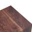 Table basse 12 x 12 x 20 pouces en bois de noyer et en bois aggloméré