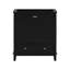 De salle de bain noir | base seulement, armoire multifonctionnelle avec portes et tiroirs, cadre solide et panneau en MDF (114 caractères)