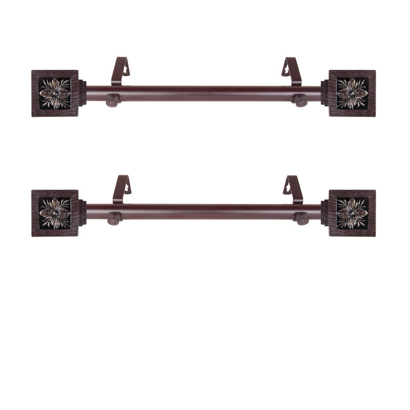 Tringle à rideaux simple Baugh Ophélie, Acajou