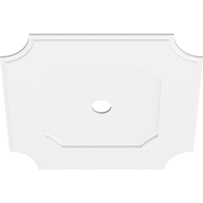 Médaillon de plafond contemporain en PVC de qualité architecturale 28 po x P 3 po x P 16 3/4 po x P 1 po