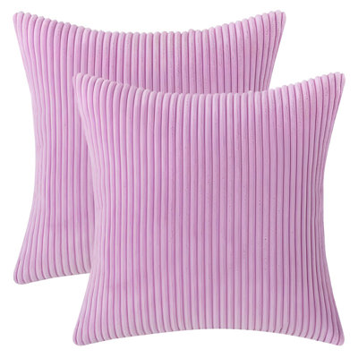 Coussin en velours côtelé réversible
