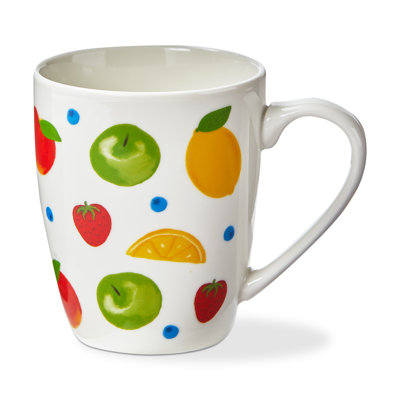 Fresh Pick Mug White Bone China Everyday 14 Oz